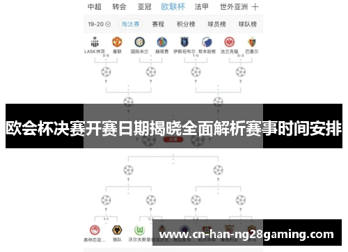 欧会杯决赛开赛日期揭晓全面解析赛事时间安排